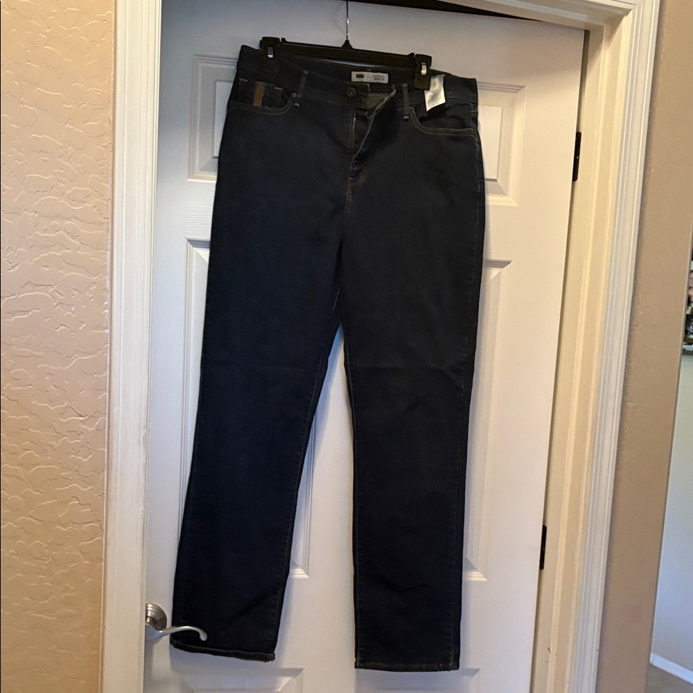 Levi's Women's 512 Perfectly Slimming Straight Leg Jeans - Dark Blue